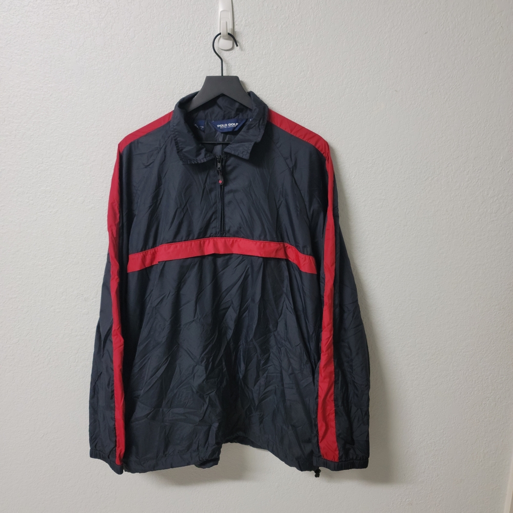 Polo Golf 1/4 Zip Windbreaker Pullover With Kangaroo Pocket Men's XL